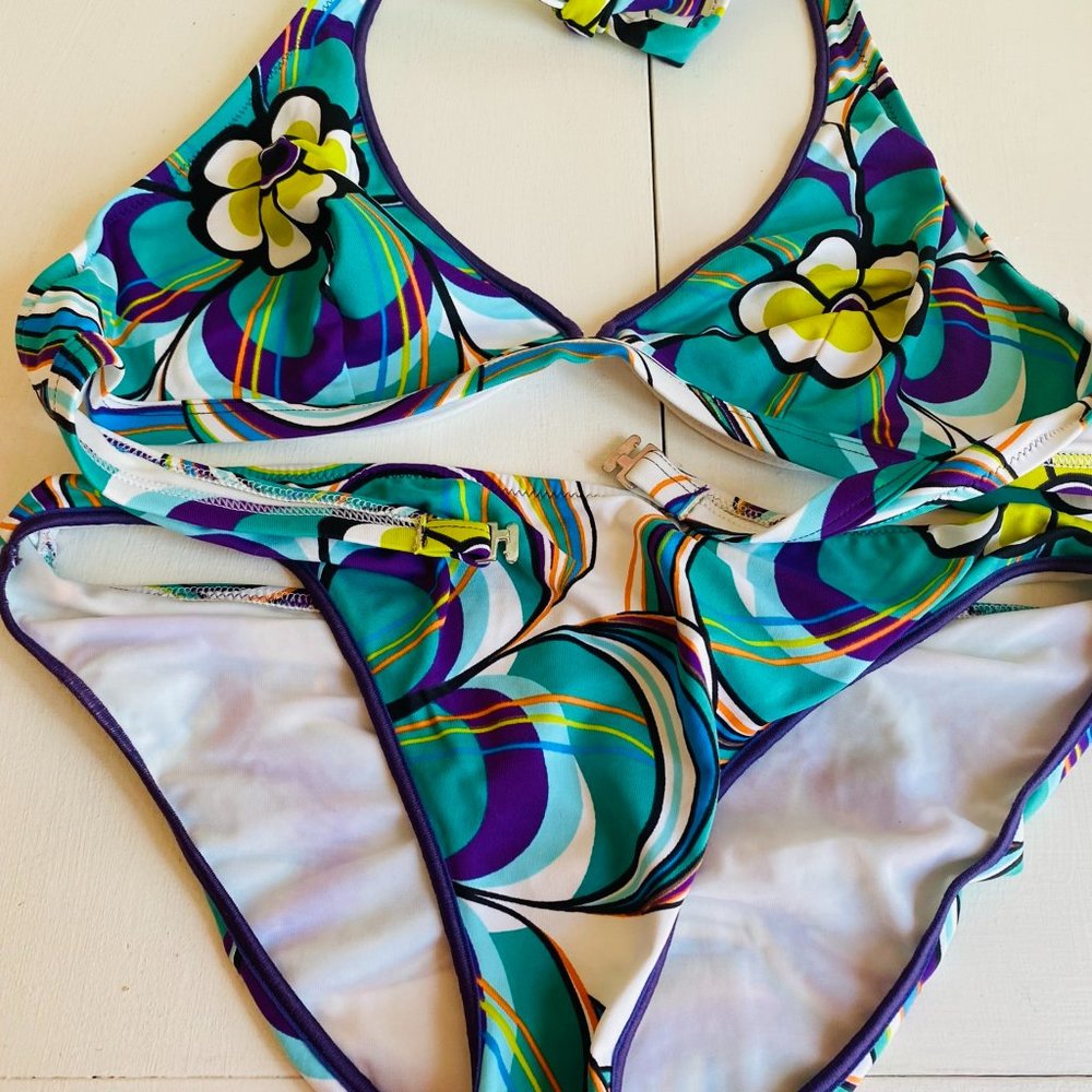Unique Italian Made Swan-Brand Daisy Boho Bikini
